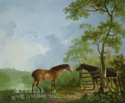Mare and Stallion in a Landscape by Sawrey Gilpin